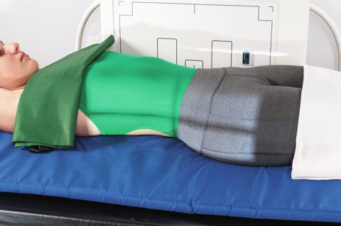 Fig. 3.42 decubit dorsal—incidență de profil drept.
